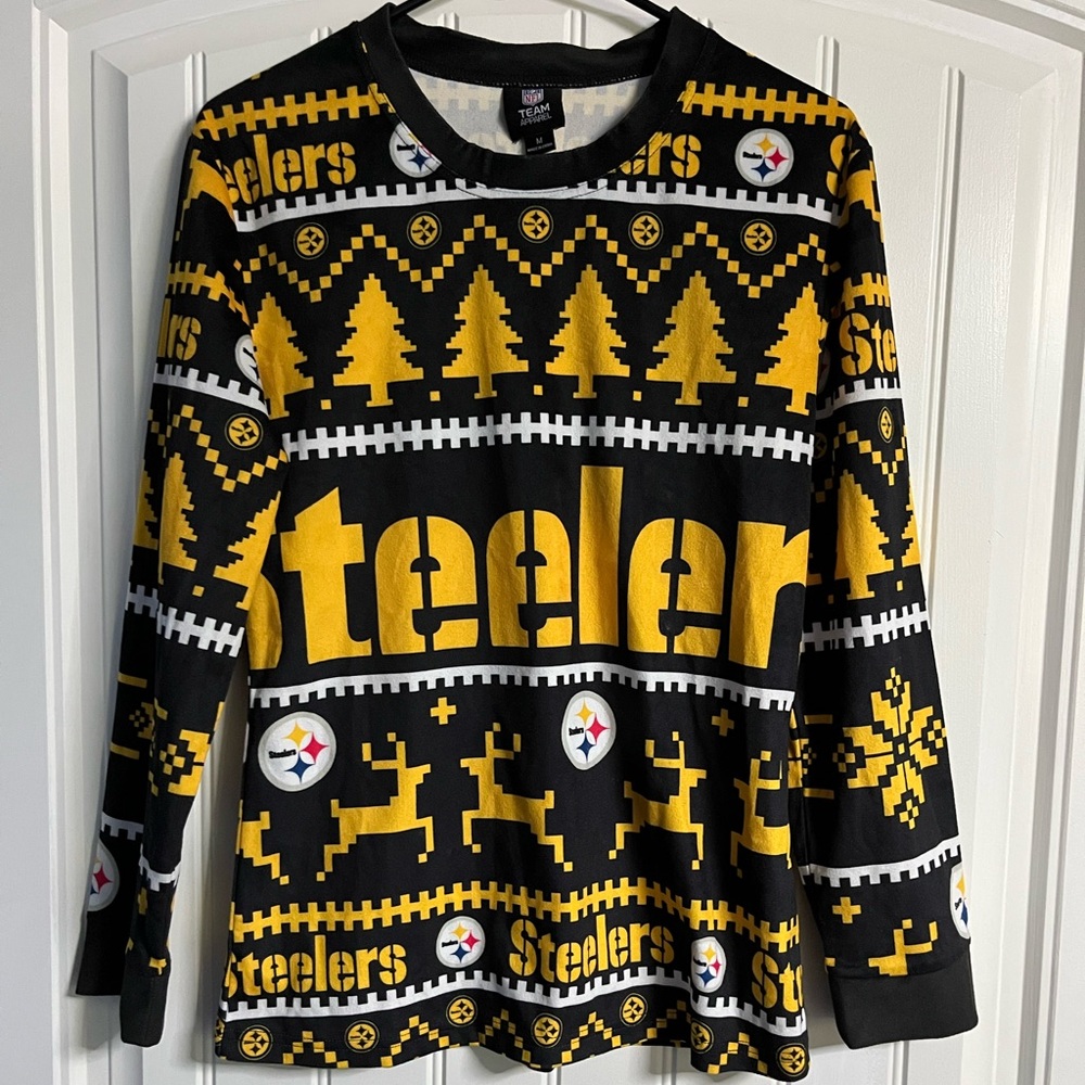 NFL Steelers Black‎ and Yellow Christmas sweater Sweater men’s medium